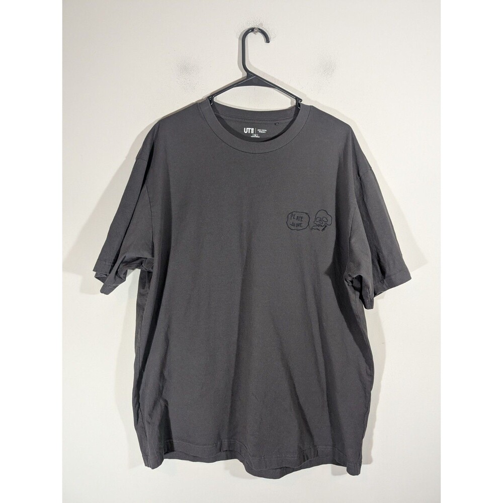 Uniqlo x Jean Paul Basquiat Mens Gray Short Sleeve Shirt Sz XL‎ Artsy Streetwear